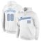 Custom Stitched White Gray-Light Blue Sports Pullover Sweatshirt Hoodie